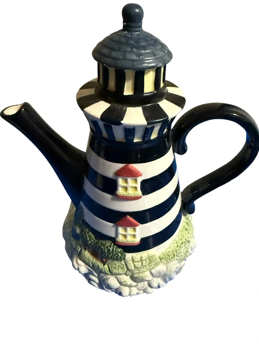vintage 1995 Cracker Barrel Lighthouse Teapot made of ceramic